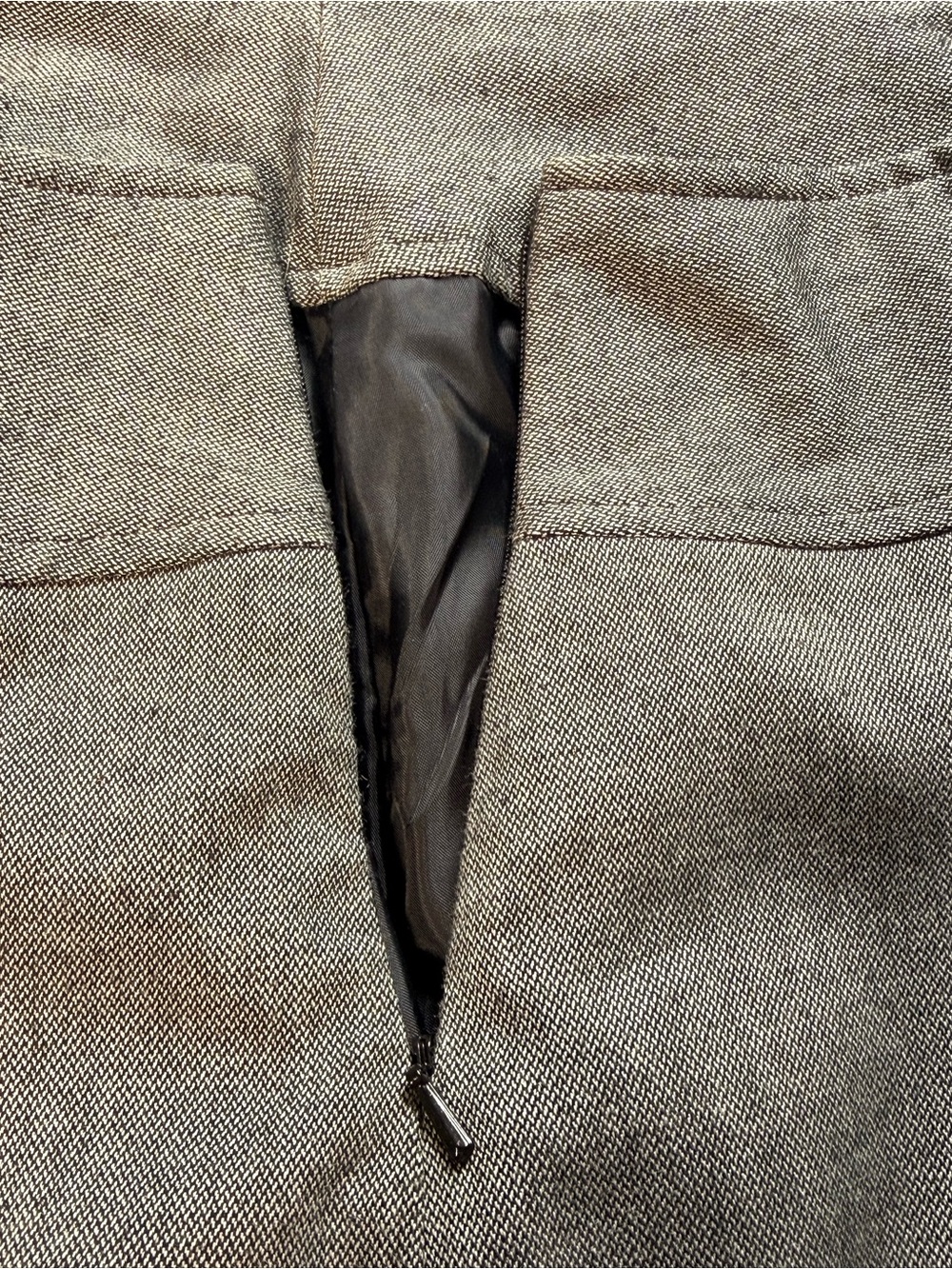 Geoffrey Beene Sport Gray Stretch Pleated A Line Skirt Size 6 Career Preppy - Picture 5 of 10